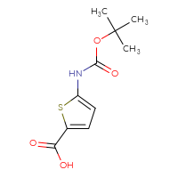 Chemical structure of 5-{[(tert-butoxy)carbonyl]amino}thiophene-2-carboxylic acid - CSSB00000726744