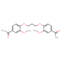 Chemical structure of 1-{4-[3-(4-acetyl-2-methoxyphenoxy)propoxy]-3-methoxyphenyl}ethan-1-one - CSSB02515452579