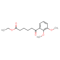 Chemical structure of ethyl 6-(2,3-dimethoxyphenyl)-6-oxohexanoate - CSSB00020572407