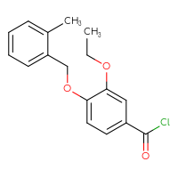 Chemical structure of 3-ethoxy-4-[(2-methylphenyl)methoxy]benzoyl chloride - CSSB00020597097