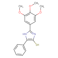 Chemical structure of 5-phenyl-2-(3,4,5-trimethoxyphenyl)-1H-imidazole-4-thiol - CSSB00132735964