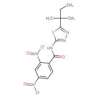 Chemical structure of N-[5-(2-methylbutan-2-yl)-1,3,4-thiadiazol-2-yl]-2,4-dinitrobenzamide - CSSB00121666438