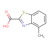 Chemical structure of 4-methyl-1,3-benzothiazole-2-carboxylic acid - CSSB00000102911