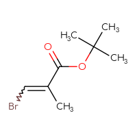 Chemical structure of tert-butyl 3-bromo-2-methylprop-2-enoate - CSSB00015428891
