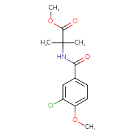 Chemical structure of methyl 2-[(3-chloro-4-methoxyphenyl)formamido]-2-methylpropanoate - CSSB02018695646