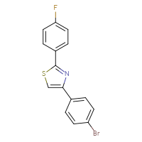 Chemical structure of 4-(4-bromophenyl)-2-(4-fluorophenyl)-1,3-thiazole - CSSB00000486716