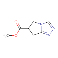 Chemical structure of methyl 5H,6H,7H-pyrrolo[2,1-c][1,2,4]triazole-6-carboxylate - CSSB00032770568