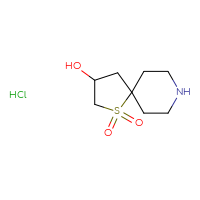 Chemical structure of 3-hydroxy-1λ⁶-thia-8-azaspiro[4.5]decane-1,1-dione hydrochloride - CSSB20621656127