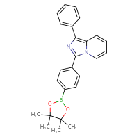 Chemical structure of 1-phenyl-3-[4-(4,4,5,5-tetramethyl-1,3,2-dioxaborolan-2-yl)phenyl]imidazo[1,5-a]pyridine - CSSB03437846718