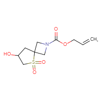 Chemical structure of prop-2-en-1-yl 7-hydroxy-5,5-dioxo-5λ⁶-thia-2-azaspiro[3.4]octane-2-carboxylate - CSSB20575310794