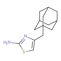 Chemical structure of 4-[(adamantan-1-yl)methyl]-1,3-thiazol-2-amine - CSSB00000595667