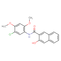 Chemical structure of N-(5-chloro-2,4-dimethoxyphenyl)-3-hydroxynaphthalene-2-carboxamide - CSSB00000681168