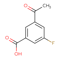 Chemical structure of 3-acetyl-5-fluorobenzoic acid - CSSB00010726530