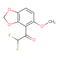 Chemical structure of 2,2-difluoro-1-(5-methoxy-2H-1,3-benzodioxol-4-yl)ethan-1-one - CSSB20814001253