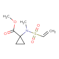 Chemical structure of methyl 1-(N-methylethenesulfonamido)cyclopropane-1-carboxylate - CSMB06835390388