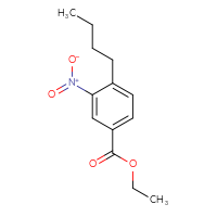 Chemical structure of ethyl 4-butyl-3-nitrobenzoate - CSSB15067473202