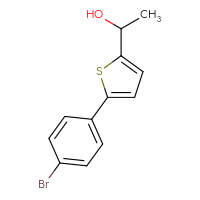 Chemical structure of 1-[5-(4-bromophenyl)thiophen-2-yl]ethan-1-ol - CSSB00111948628