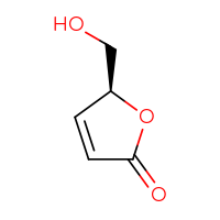 Chemical structure of (5S)-5-(hydroxymethyl)-2,5-dihydrofuran-2-one - CSSB00000000656