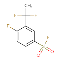 Chemical structure of 3-(1,1-difluoroethyl)-4-fluorobenzene-1-sulfonyl fluoride - CSSB03554069668