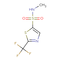 Chemical structure of N-methyl-2-(trifluoromethyl)-1,3-thiazole-5-sulfonamide - CSSB00156140355