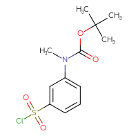 Chemical structure of tert-butyl N-[3-(chlorosulfonyl)phenyl]-N-methylcarbamate - CSSB02516776416