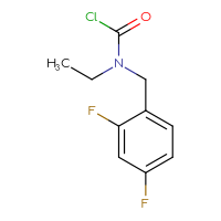Chemical structure of N-[(2,4-difluorophenyl)methyl]-N-ethylcarbamoyl chloride - CSSB06259354435
