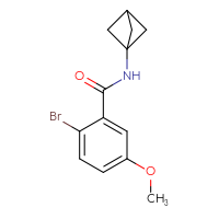 Chemical structure of N-{bicyclo[1.1.1]pentan-1-yl}-2-bromo-5-methoxybenzamide - CSSB00112702253