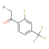 Chemical structure of 2-bromo-1-[2-fluoro-4-(trifluoromethyl)phenyl]ethan-1-one - CSSB00009813537
