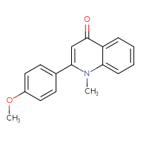 Chemical structure of 2-(4-methoxyphenyl)-1-methyl-1,4-dihydroquinolin-4-one - CSSB00121734389