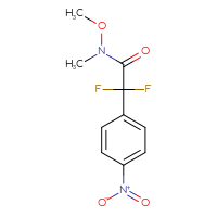 Chemical structure of 2,2-difluoro-N-methoxy-N-methyl-2-(4-nitrophenyl)acetamide - CSSB02004277622