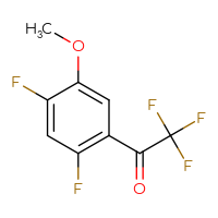 Chemical structure of 1-(2,4-difluoro-5-methoxyphenyl)-2,2,2-trifluoroethan-1-one - CSSB03556271278