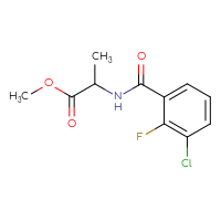 Chemical structure of methyl 2-[(3-chloro-2-fluorophenyl)formamido]propanoate - CSSB00006324551