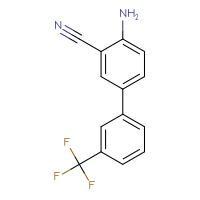 Chemical structure of 4-amino-3'-(trifluoromethyl)-[1,1'-biphenyl]-3-carbonitrile - CSSB00161166381