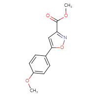 Chemical structure of methyl 5-(4-methoxyphenyl)-1,2-oxazole-3-carboxylate - CSSB00015200690