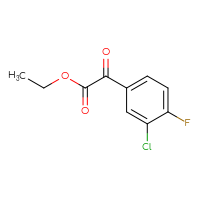Chemical structure of ethyl 2-(3-chloro-4-fluorophenyl)-2-oxoacetate - CSSB00010163990