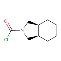 Chemical structure of (3aR,7aS)-octahydro-1H-isoindole-2-carbonyl chloride - CSSB02125416806