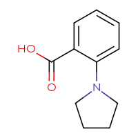 Chemical structure of 2-(pyrrolidin-1-yl)benzoic acid - CSSB00000755830