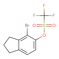Chemical structure of 4-bromo-2,3-dihydro-1H-inden-5-yl trifluoromethanesulfonate - CSSB06743954300