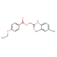 Chemical structure of [(2,4-dimethylphenyl)carbamoyl]methyl 4-ethoxybenzoate - CSSB00026011468