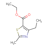 Chemical structure of ethyl 4-ethyl-2-methyl-1,3-thiazole-5-carboxylate - CSSB00012179219