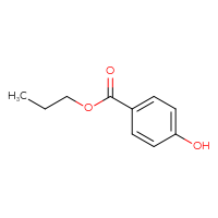 Chemical structure of propyl 4-hydroxybenzoate - CSSB00000169887