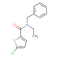 Chemical structure of N-benzyl-5-chloro-N-ethylthiophene-2-carboxamide - CSSB00103977138