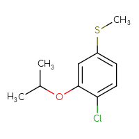 Chemical structure of 1-chloro-4-(methylsulfanyl)-2-(propan-2-yloxy)benzene - CSSB06595257990