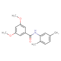 Chemical structure of N-(2,5-dimethylphenyl)-3,5-dimethoxybenzamide - CSSB00046150741