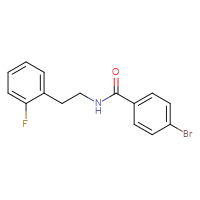 Chemical structure of 4-bromo-N-[2-(2-fluorophenyl)ethyl]benzamide - CSSB00000487933