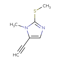 Chemical structure of 5-ethynyl-1-methyl-2-(methylsulfanyl)-1H-imidazole - CSSB00015928875