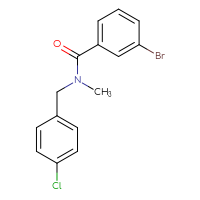 Chemical structure of 3-bromo-N-[(4-chlorophenyl)methyl]-N-methylbenzamide - CSSB00000481515