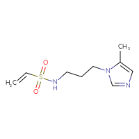 Chemical structure of N-[3-(5-methyl-1H-imidazol-1-yl)propyl]ethene-1-sulfonamide - CSSB21332116362