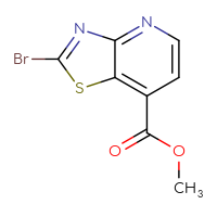 Chemical structure of methyl 2-bromo-[1,3]thiazolo[4,5-b]pyridine-7-carboxylate - CSSB00010184063