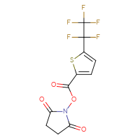 Chemical structure of 2,5-dioxopyrrolidin-1-yl 5-(1,1,2,2,2-pentafluoroethyl)thiophene-2-carboxylate - CSSB20269989824